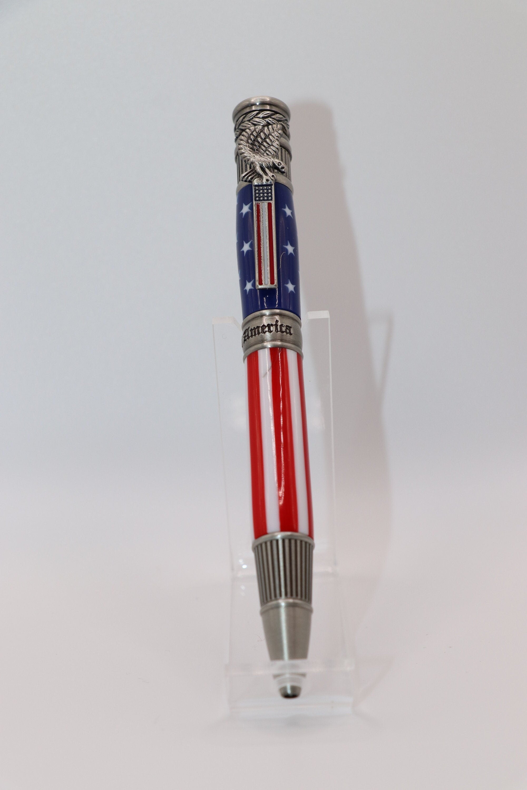 Stars and Stripes Patriot Pen with Pewter Finish