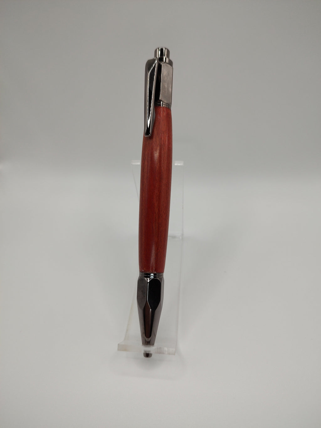 Vertex Click Pen in Purple Heart Wood with Gun Metal Finish