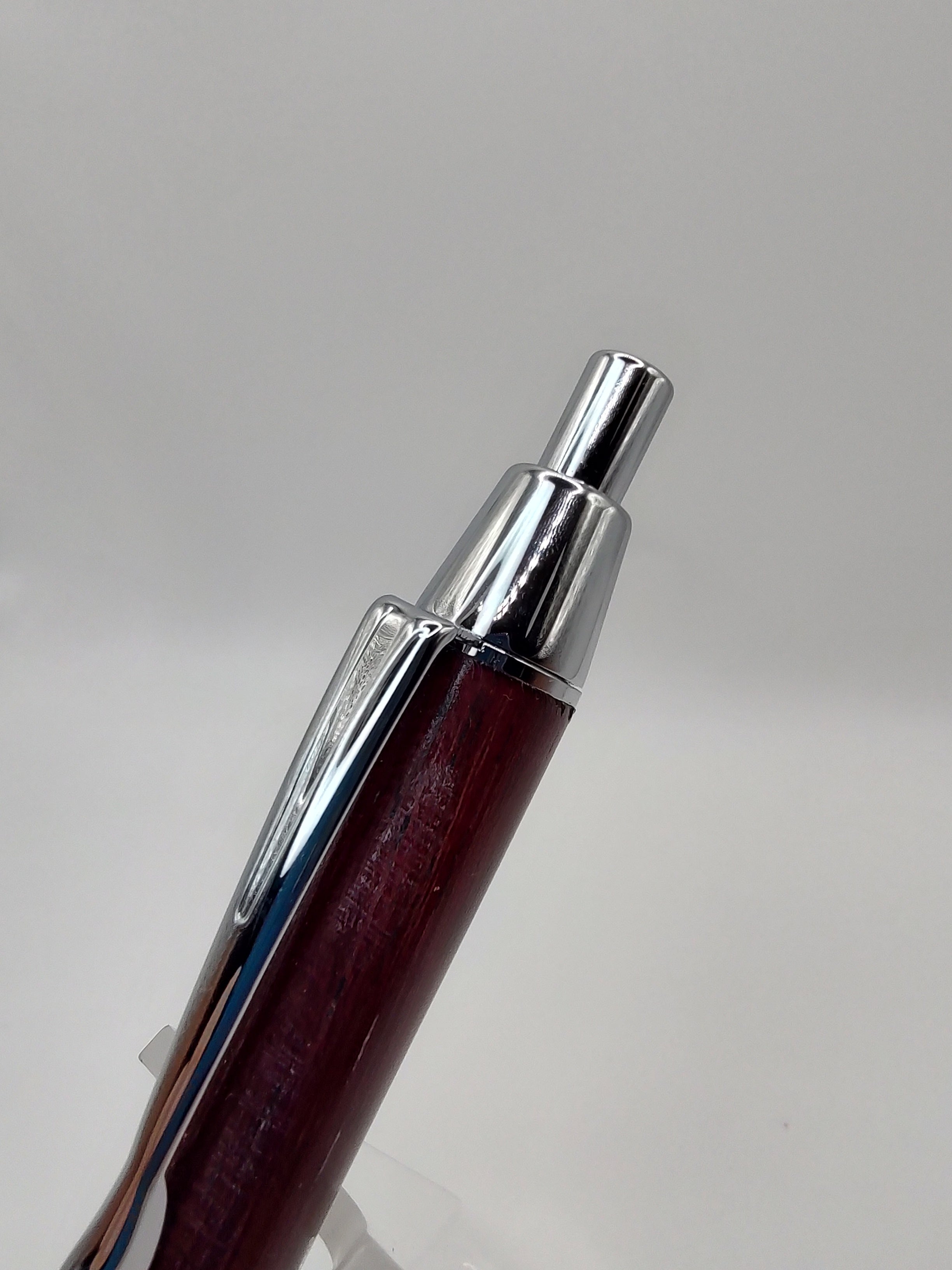 Purple Heart Click Pen with chrome trim