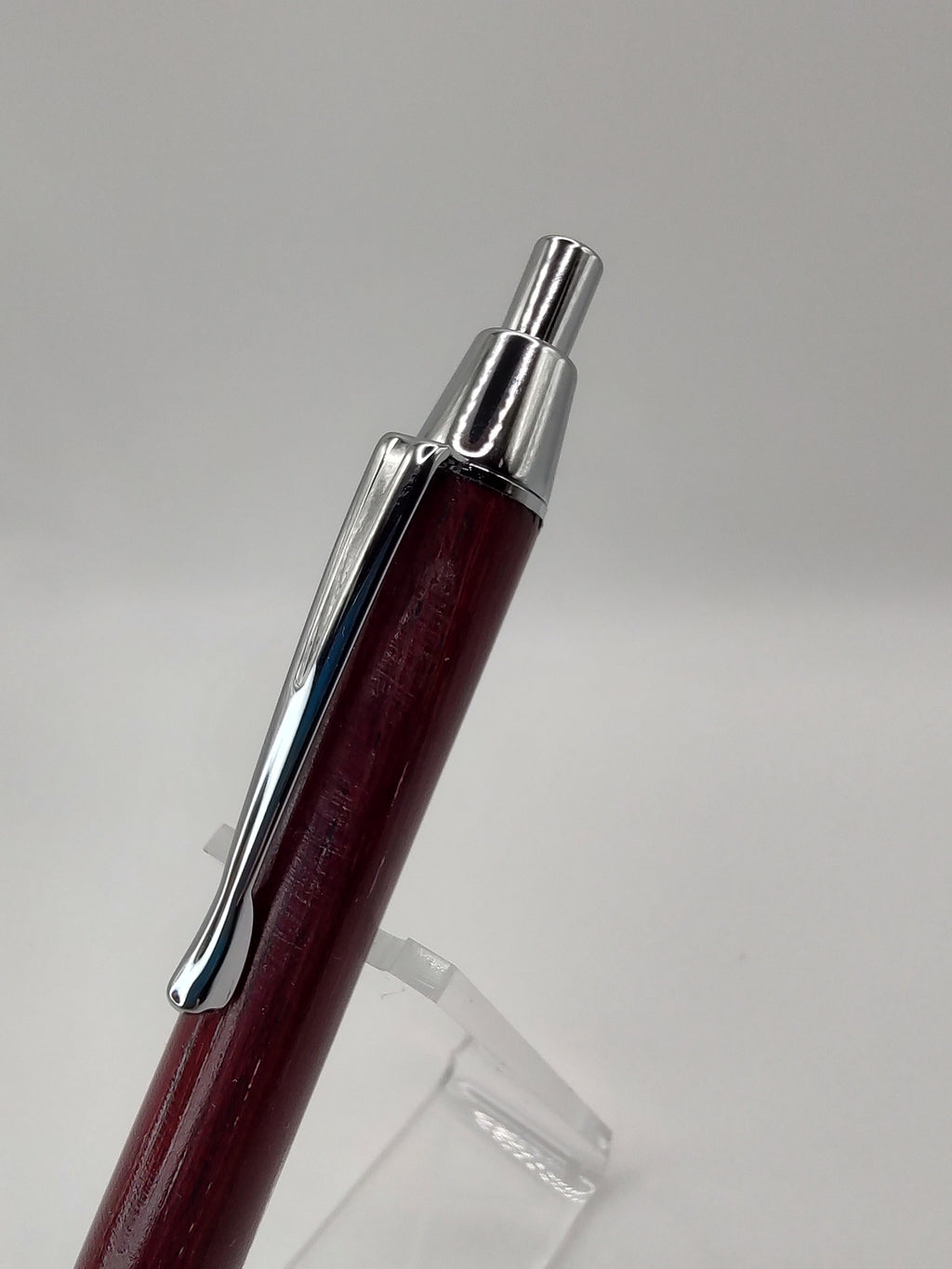 Purple Heart Click Pen with chrome trim