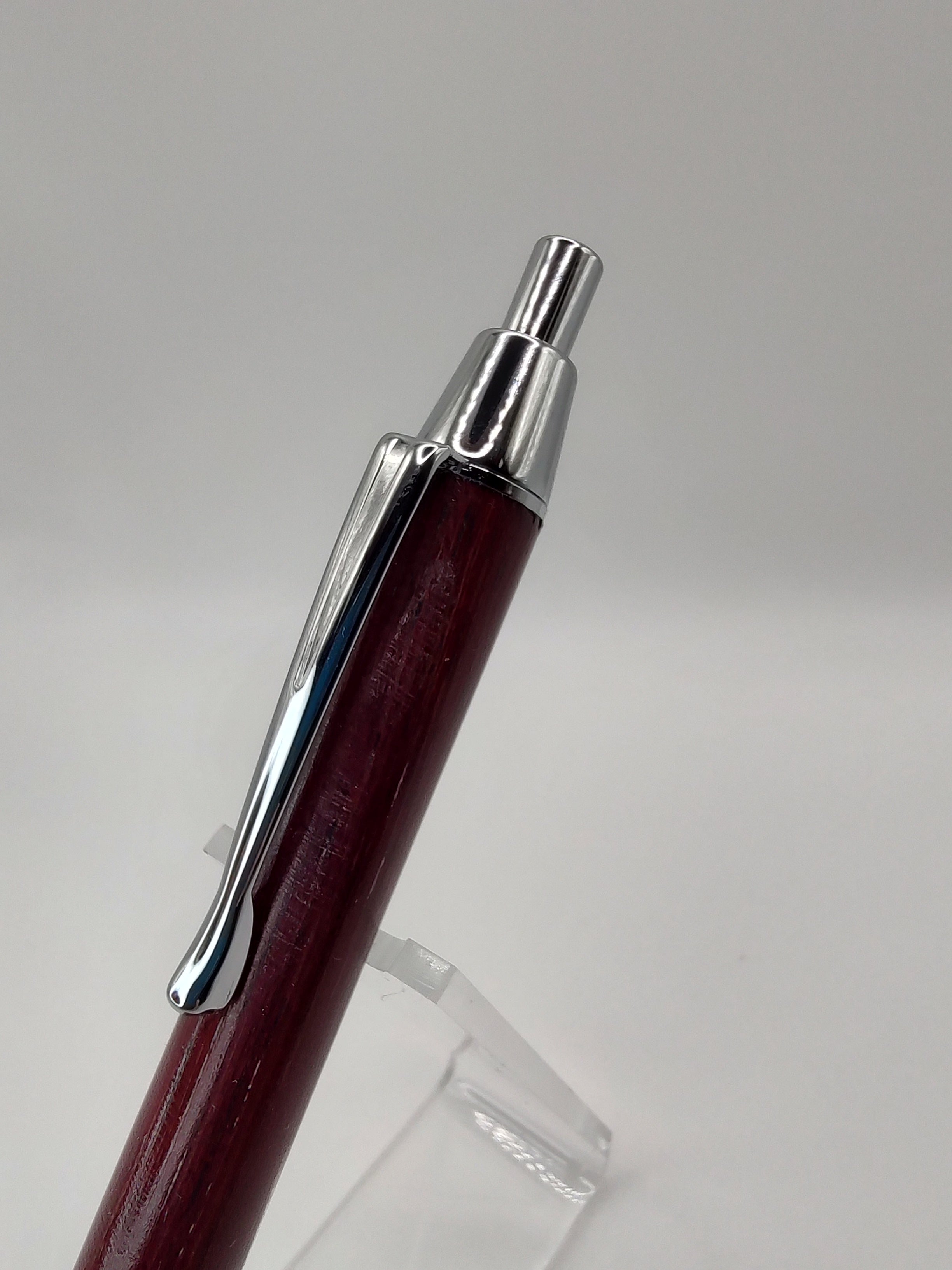 Purple Heart Click Pen with chrome trim