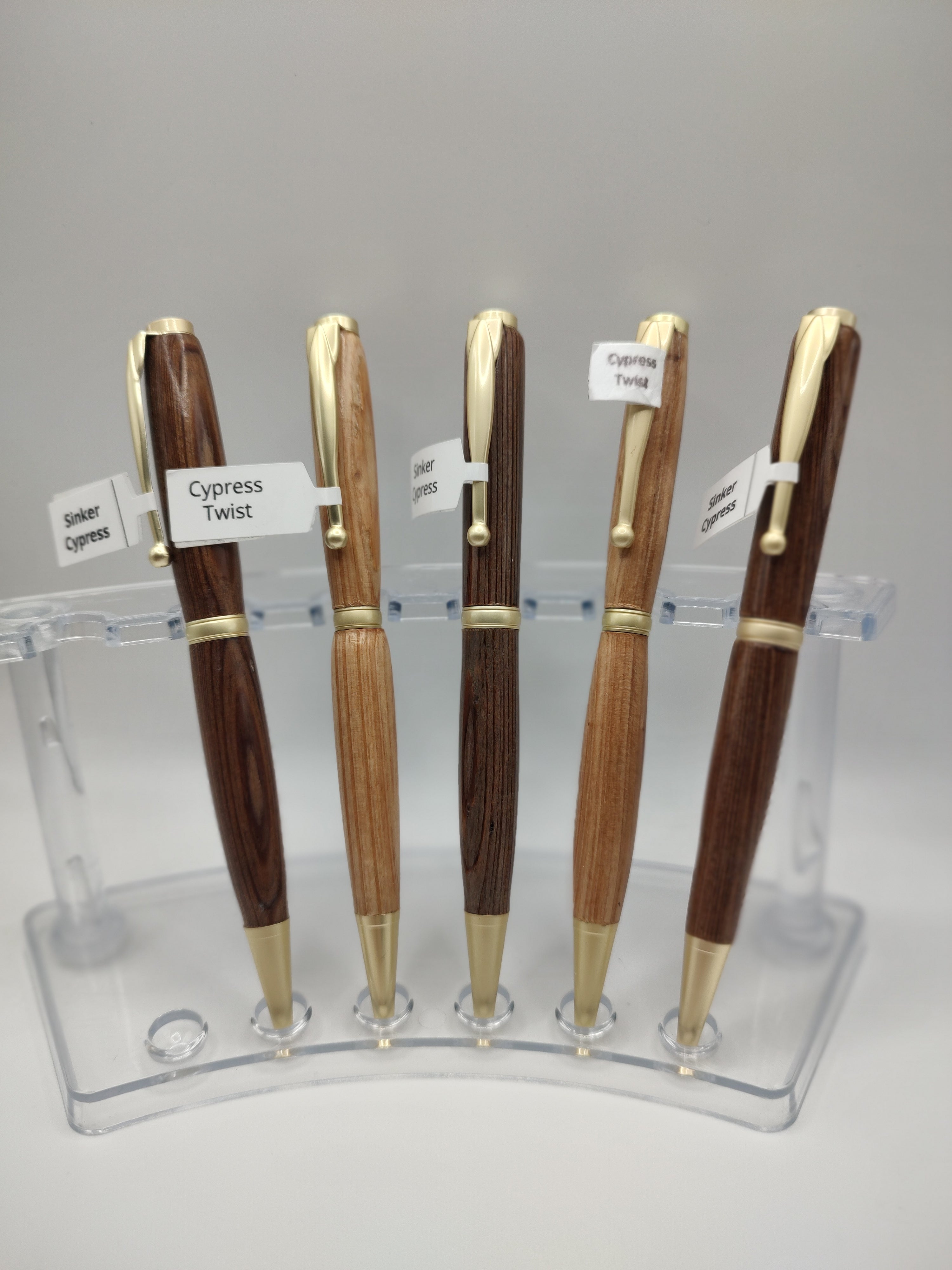 Handcrafted Sinker Cypress Twist Ballpoint Pen