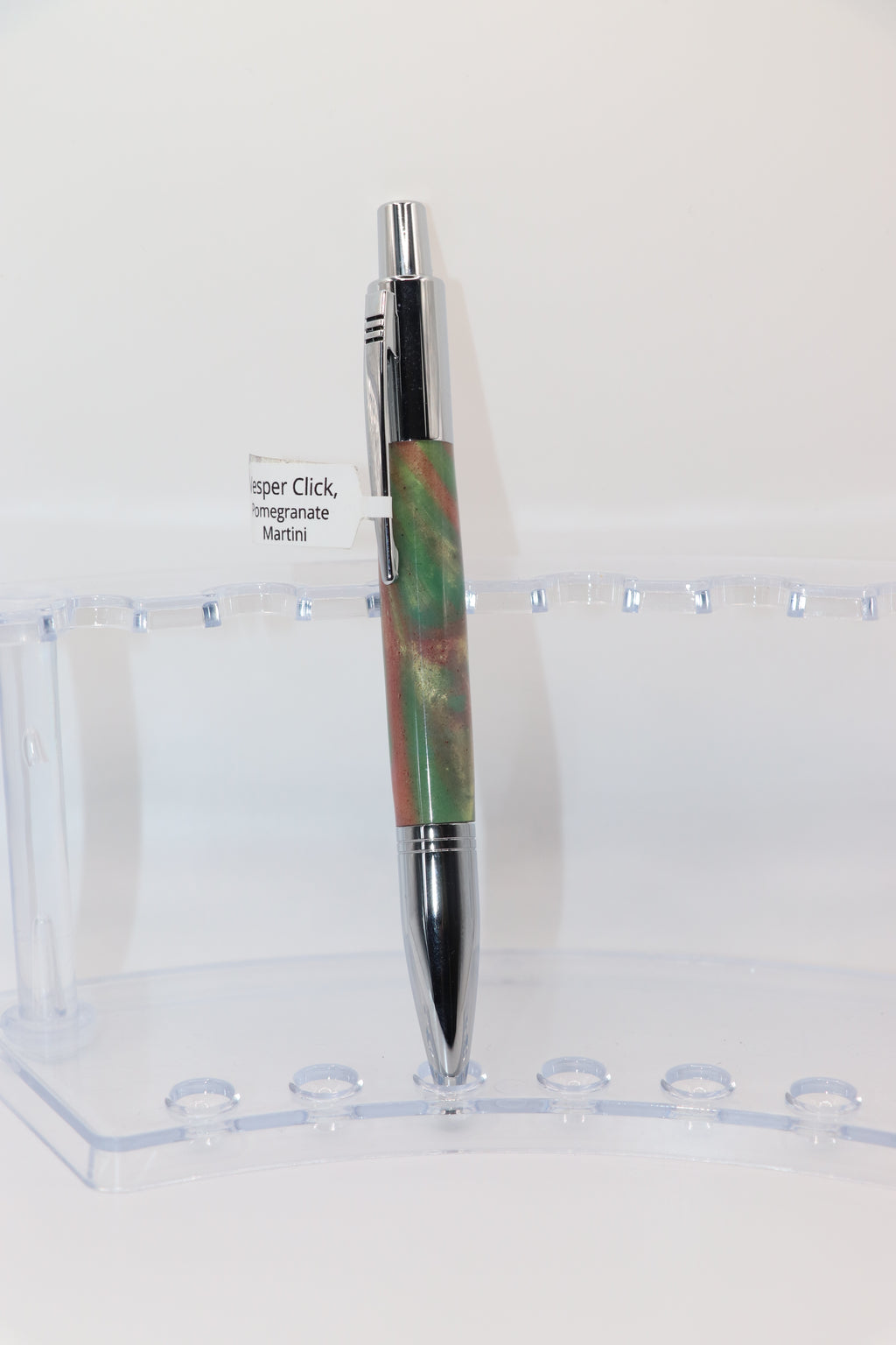 Pomegranate Martini Acrylic:  Pen with marbled design resembling the colors of a pomegranate martini