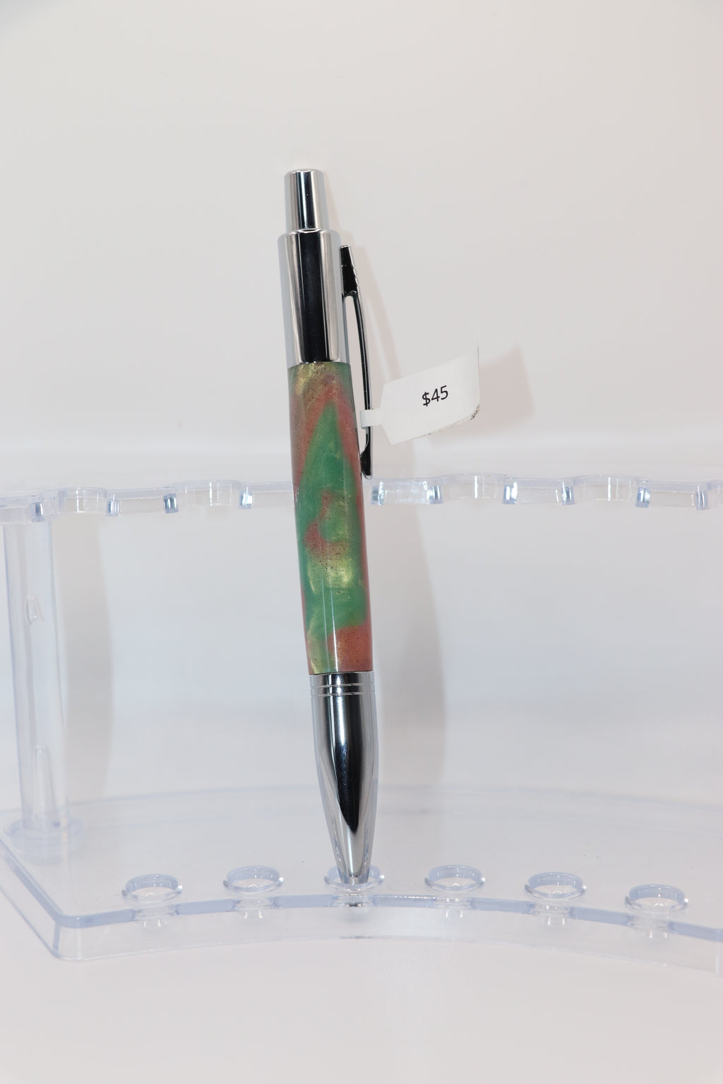 Pomegranate Martini Acrylic:  Pen with marbled design resembling the colors of a pomegranate martini