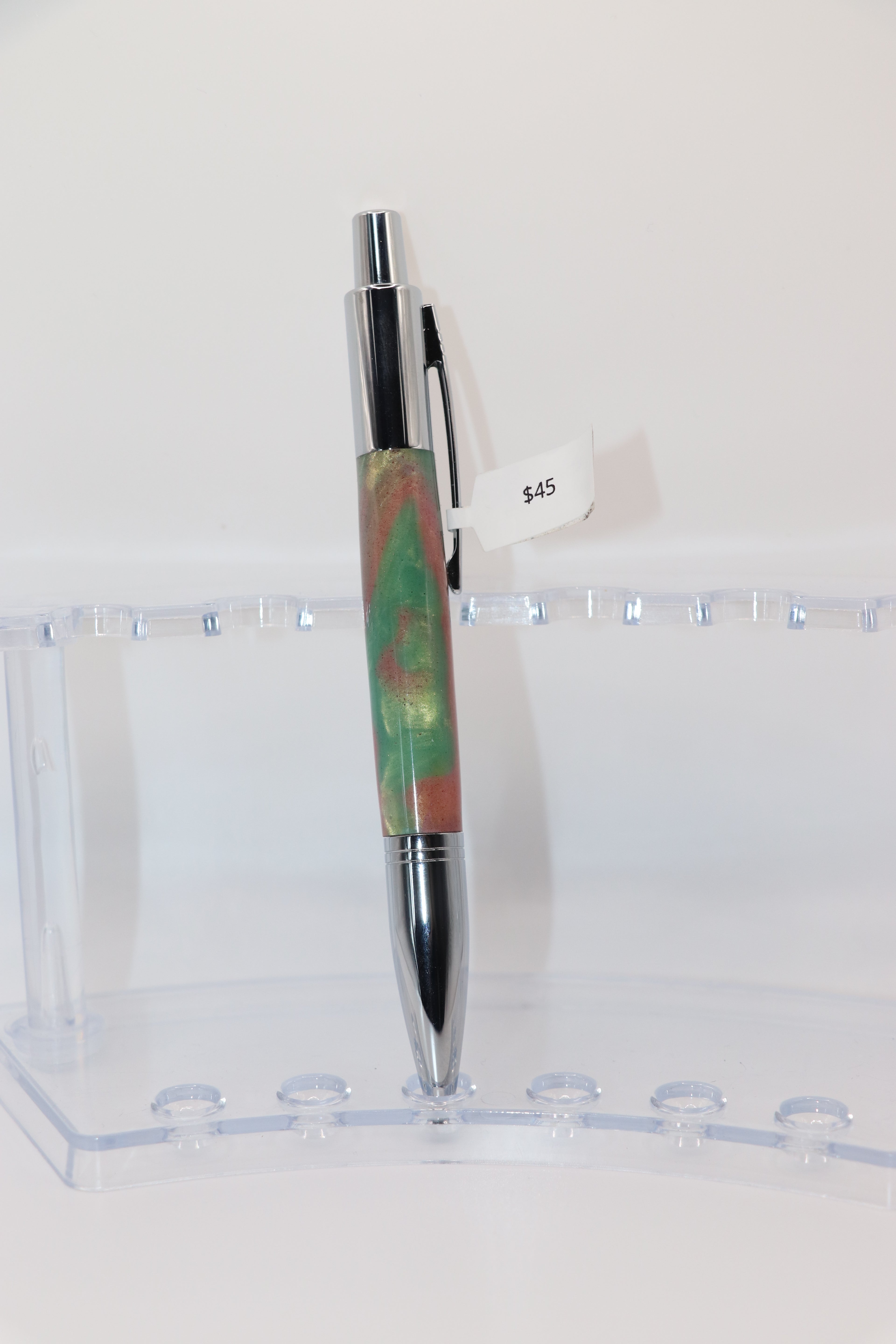 Pomegranate Martini Acrylic:  Pen with marbled design resembling the colors of a pomegranate martini
