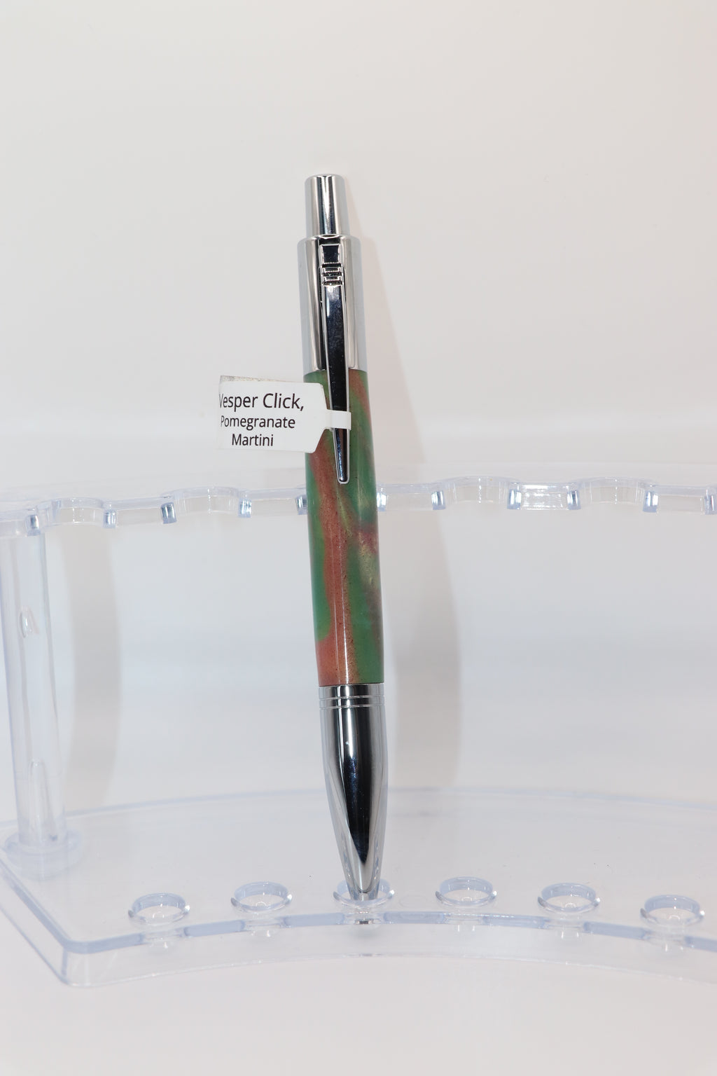 Pomegranate Martini Acrylic:  Pen with marbled design resembling the colors of a pomegranate martini