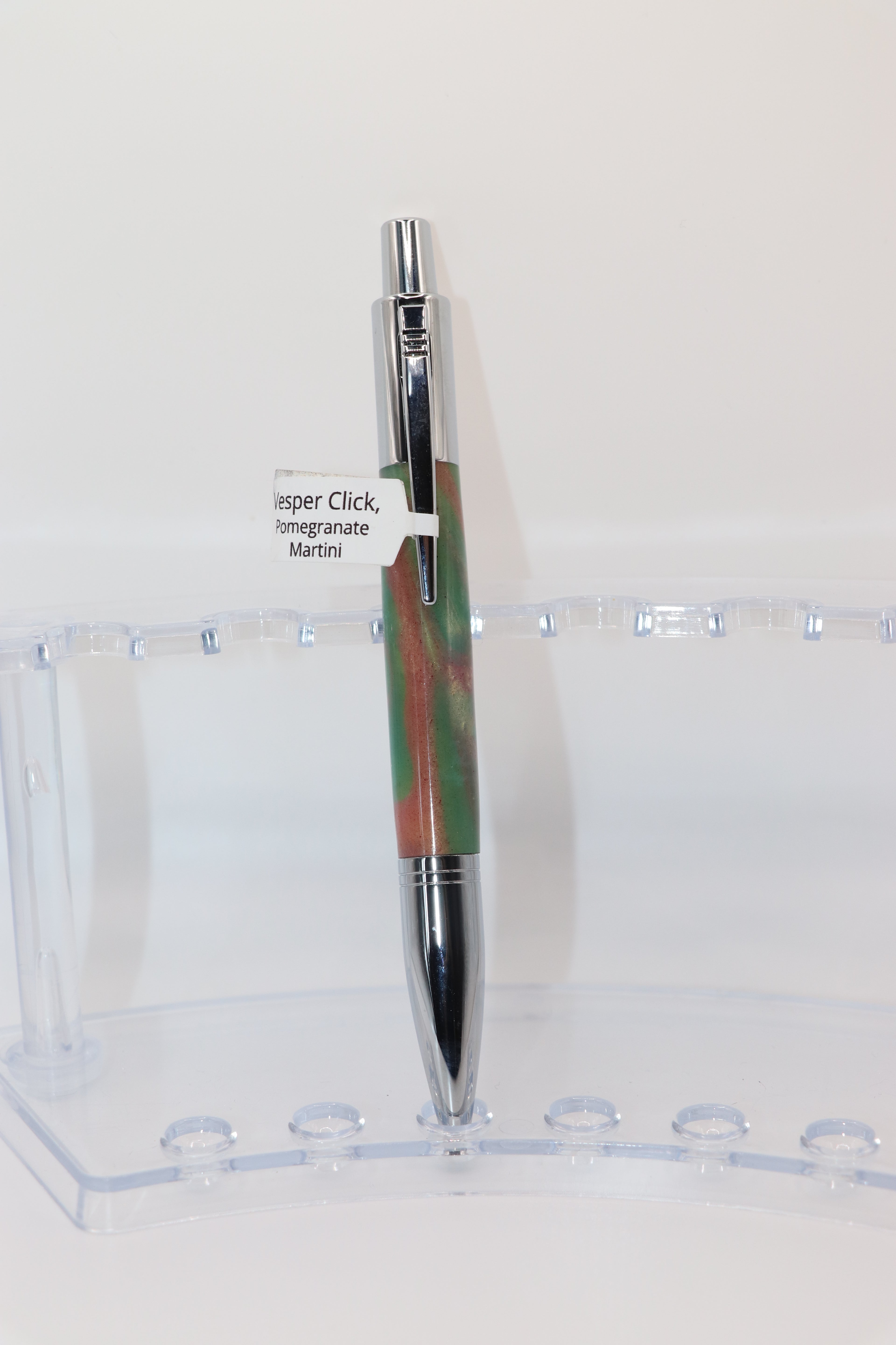 Pomegranate Martini Acrylic:  Pen with marbled design resembling the colors of a pomegranate martini
