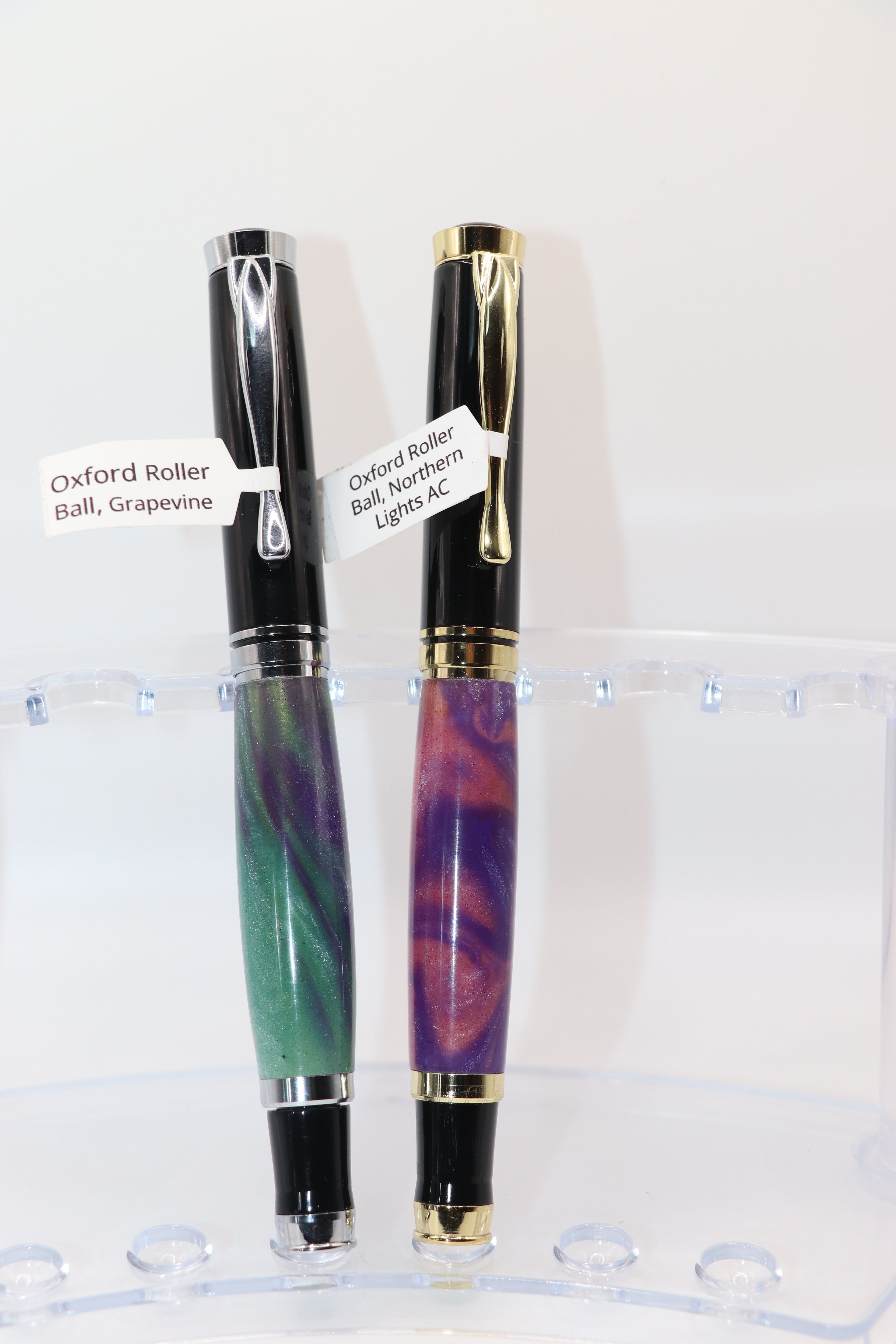 Oxford style Roller Ball, Click off and store cap, gold or chrome accent