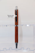 Slimline Pro Click Pen in Red Heart with Chrome & Black Trim
