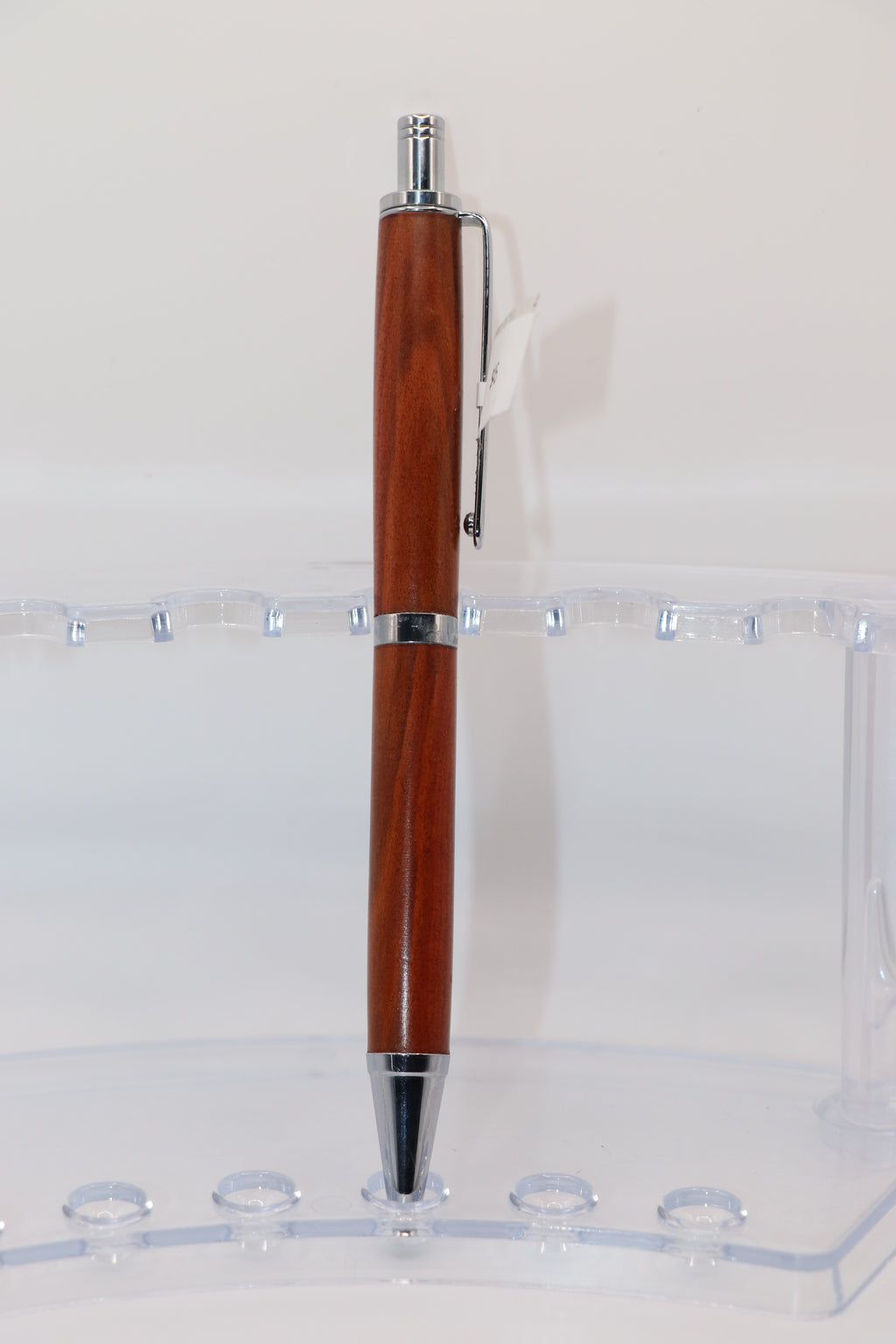 Slimline Pro Click Pen in Red Heart with Chrome & Black Trim