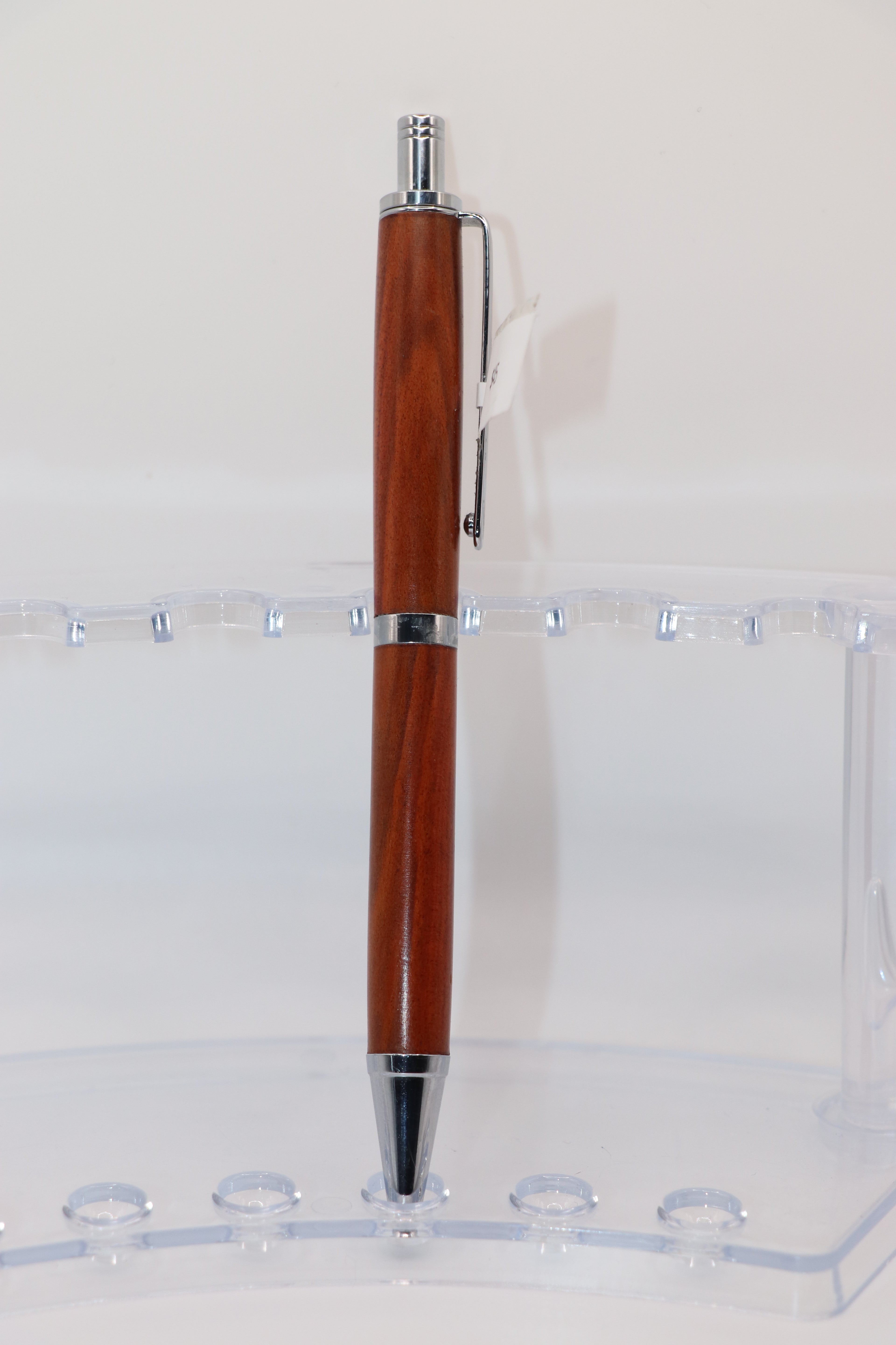 Slimline Pro Click Pen in Red Heart with Chrome & Black Trim