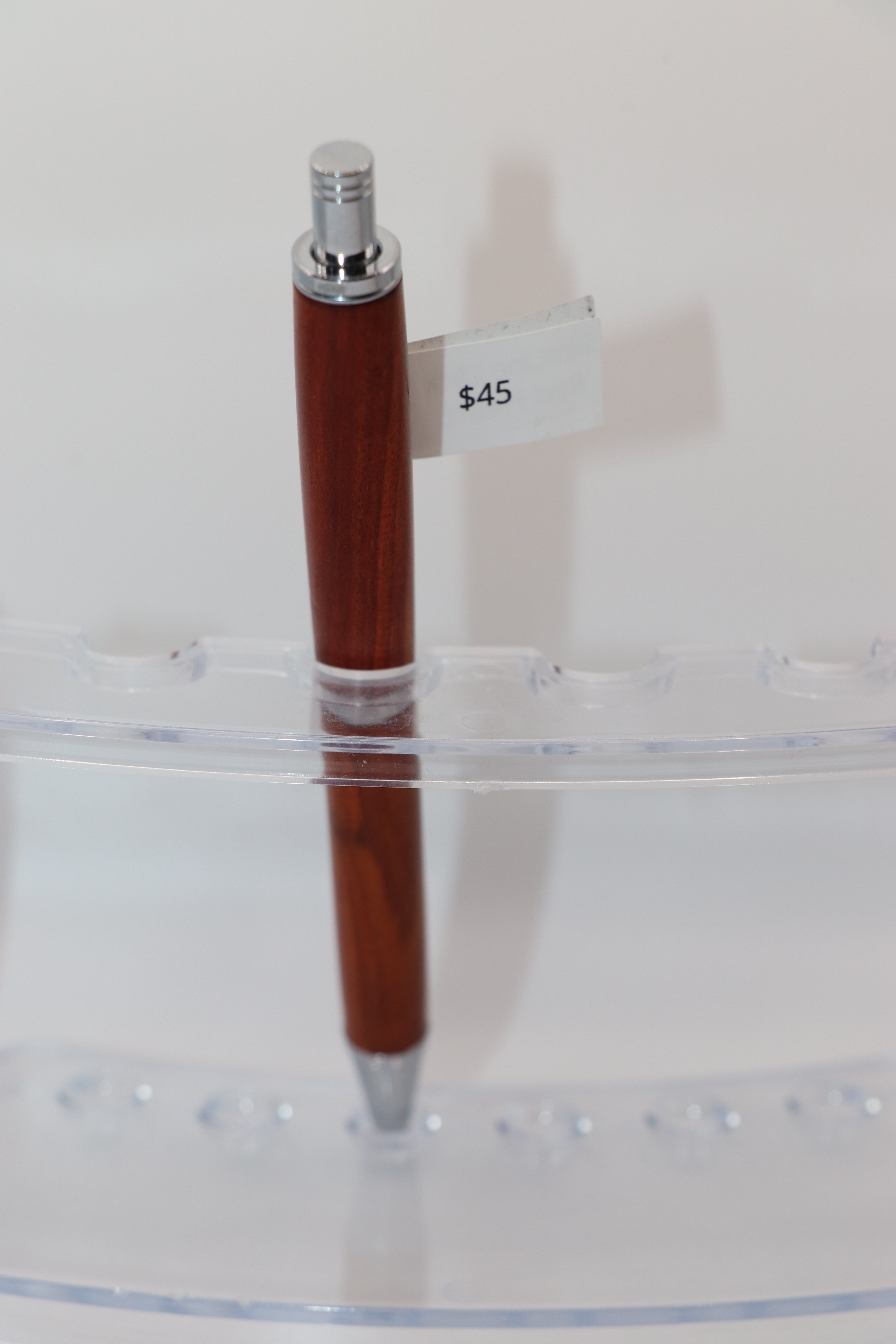 Slimline Pro Click Pen in Red Heart with Chrome & Black Trim