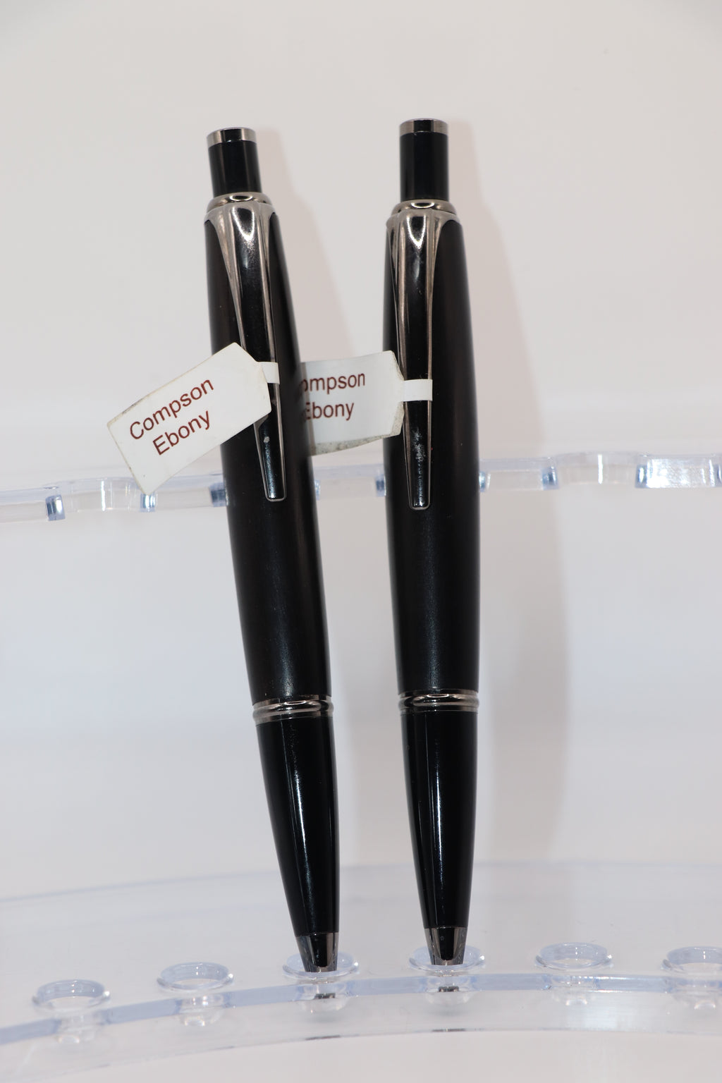 Handcrafted Ebony Wood Click Pen with Chrome Accents