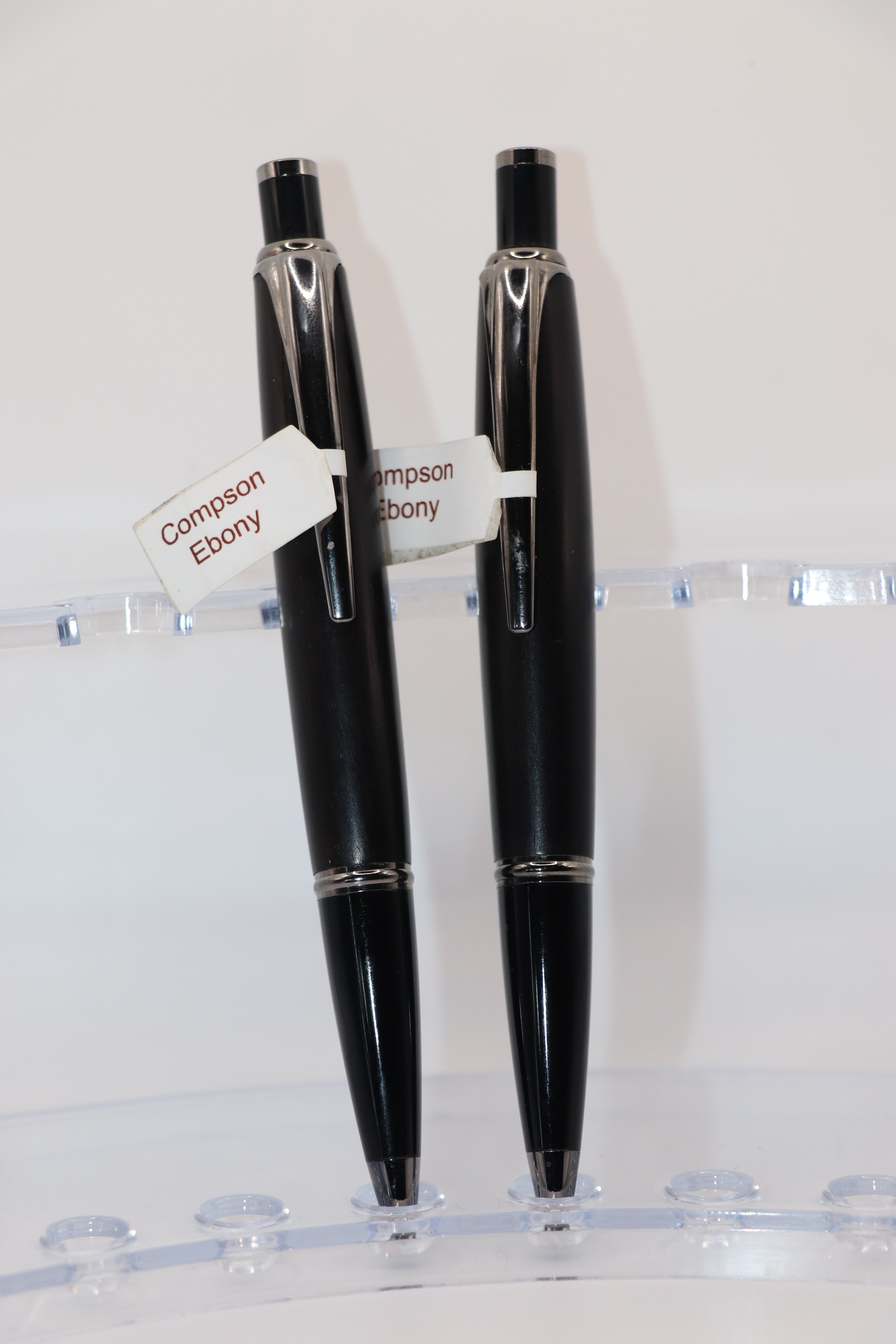 Handcrafted Ebony Wood Click Pen with Chrome Accents