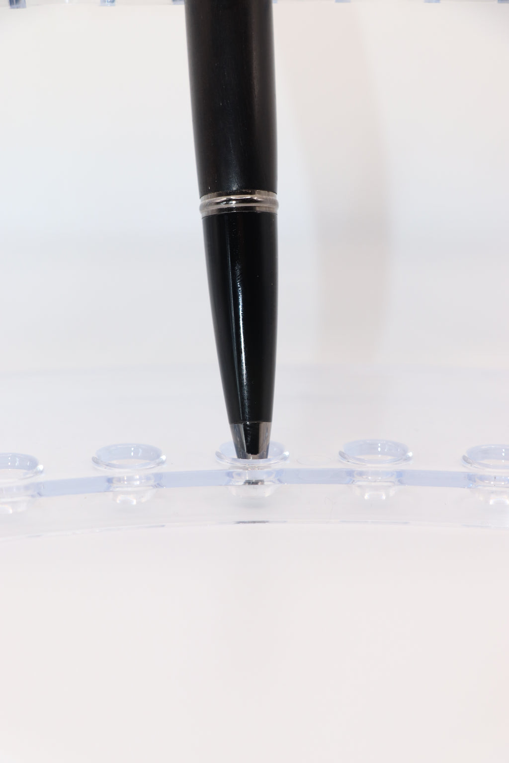 Handcrafted Ebony Wood Click Pen with Chrome Accents