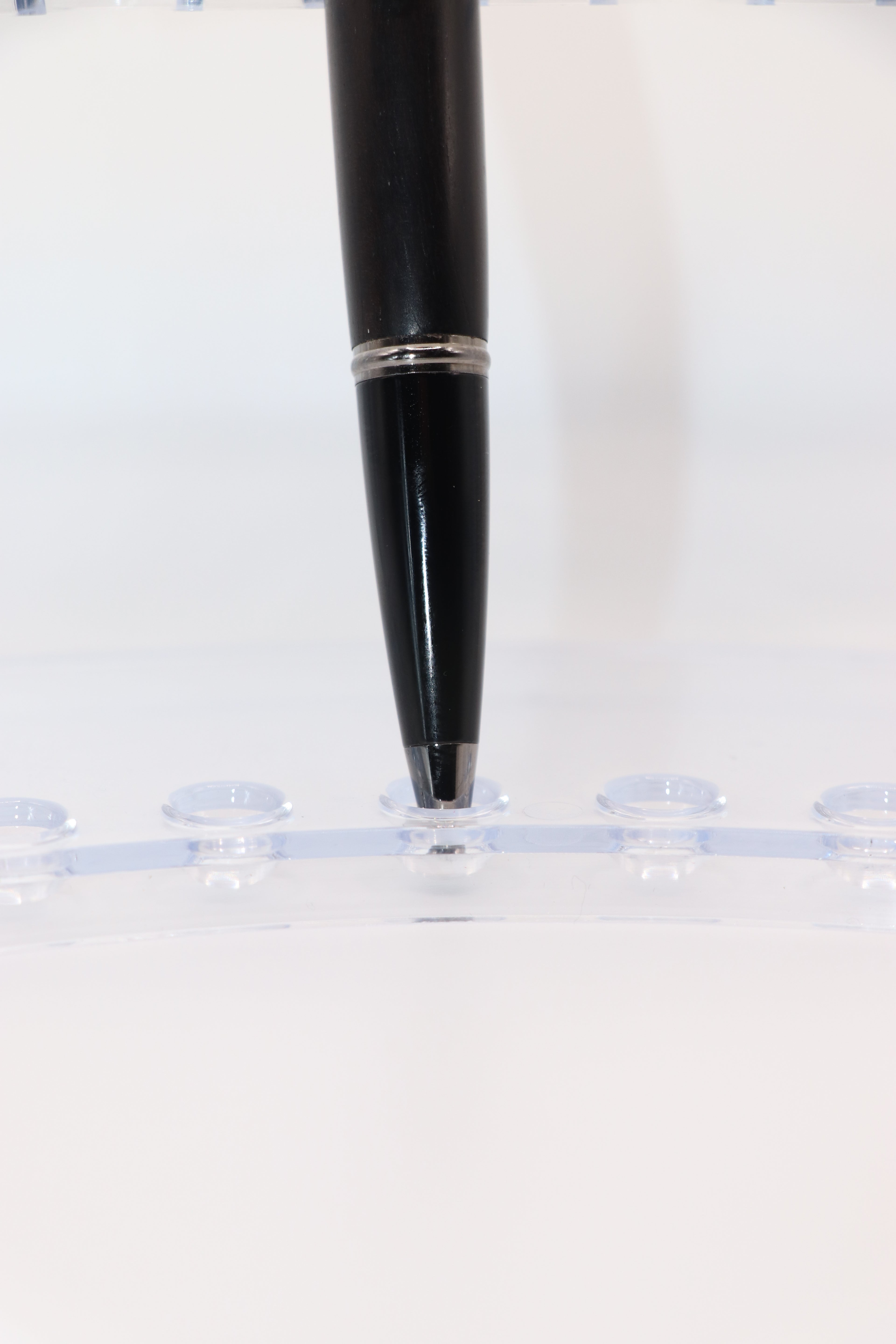 Handcrafted Ebony Wood Click Pen with Chrome Accents