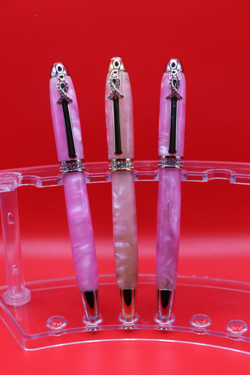 Pink Ribbon Handcrafted Pen with Swarovski Crystals