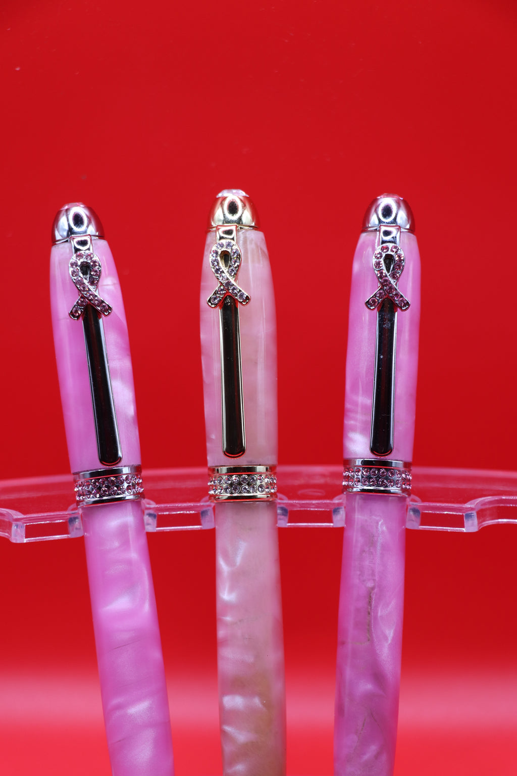 Pink Ribbon Handcrafted Pen with Swarovski Crystals