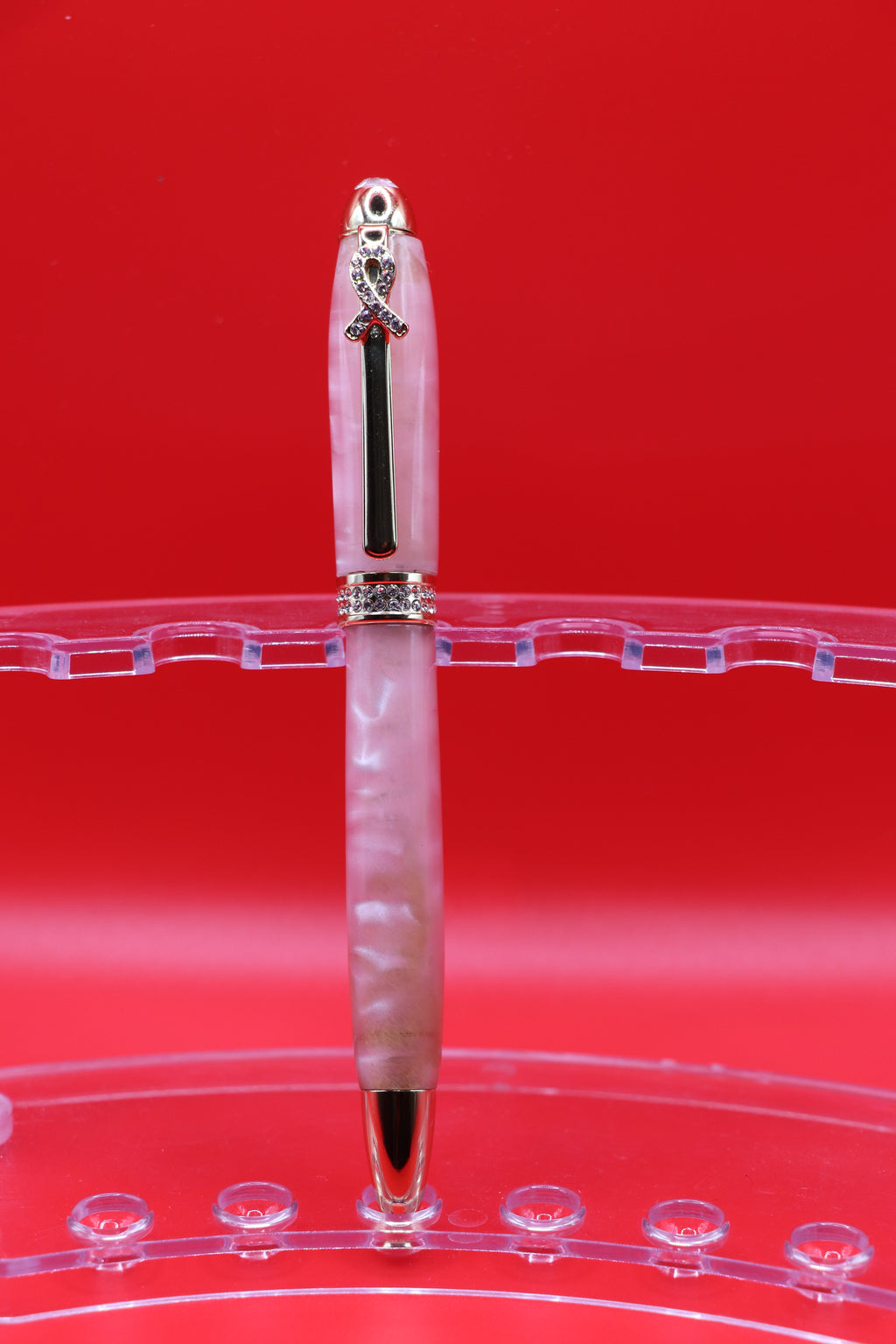 Pink Ribbon Handcrafted Pen with Swarovski Crystals