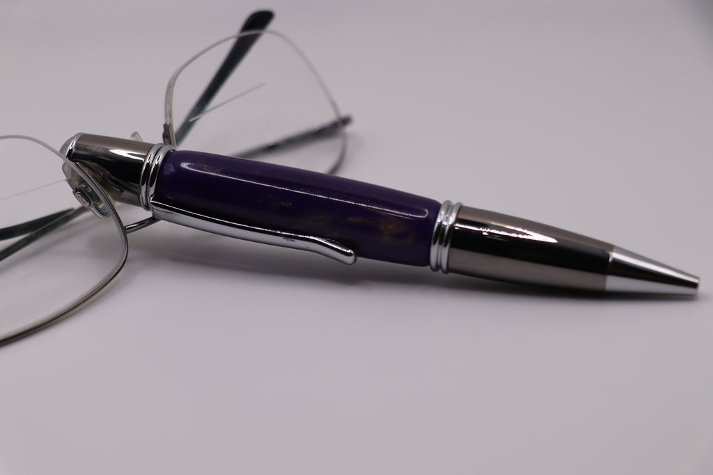Purple and Gold Gatsby Twist Pen