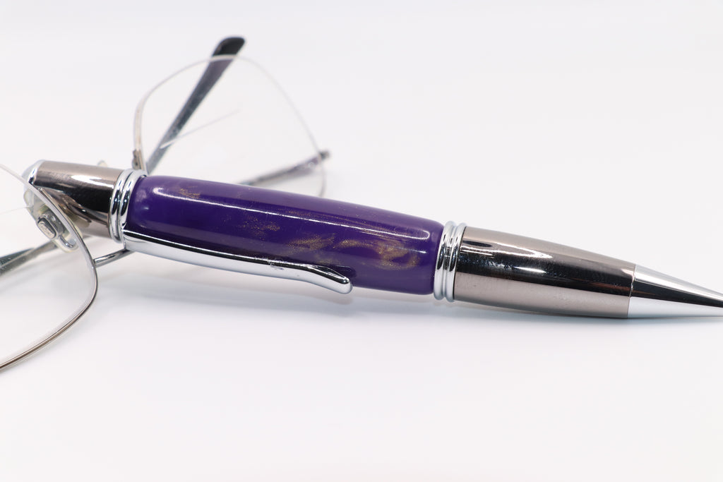 Purple and Gold Gatsby Twist Pen
