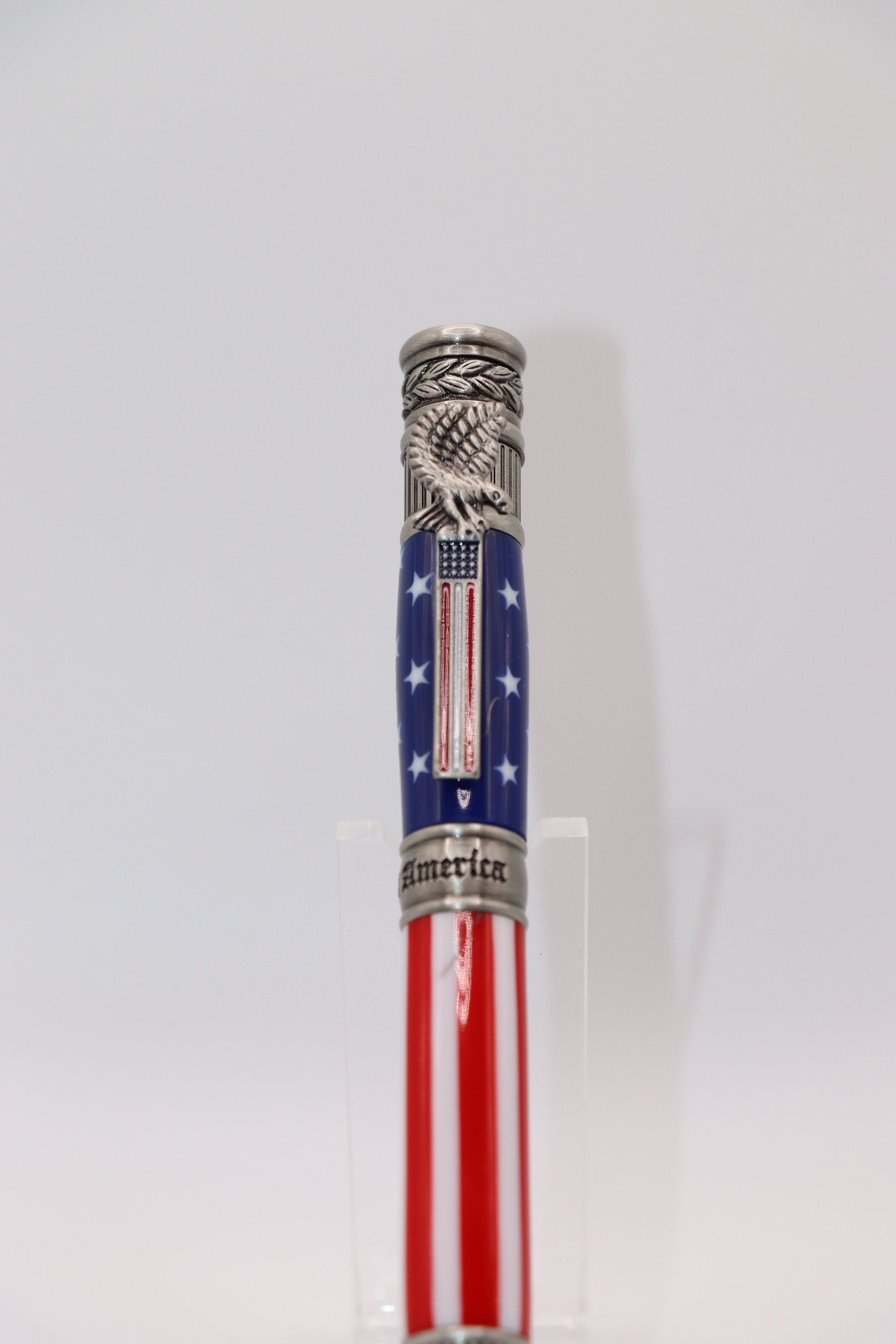 Stars and Stripes Patriot Pen with Pewter Finish