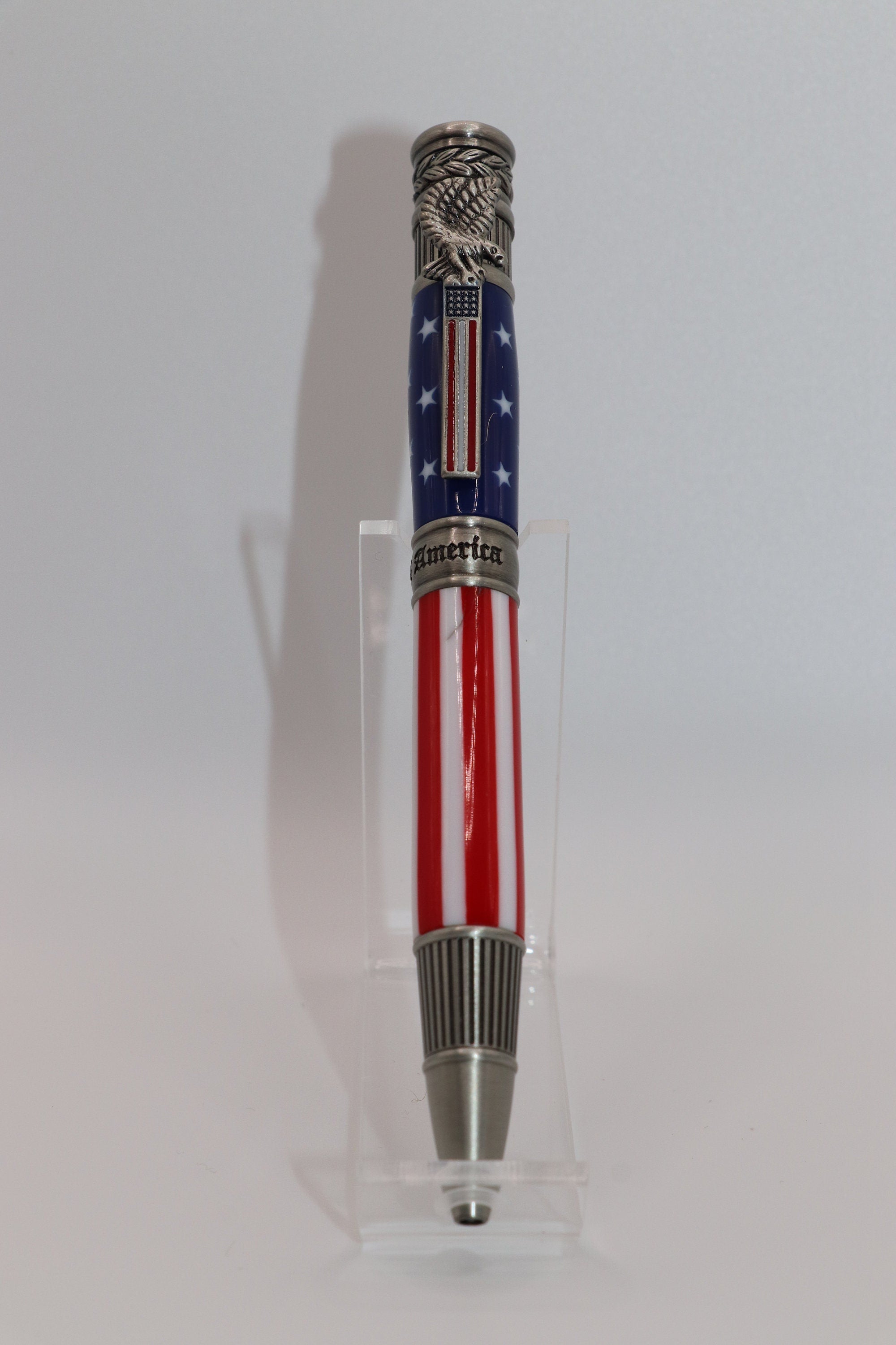 Stars and Stripes Patriot Pen with Pewter Finish