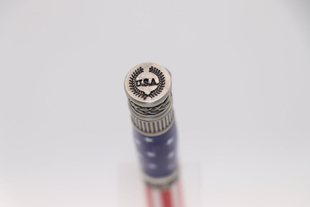 Stars and Stripes Patriot Pen with Pewter Finish