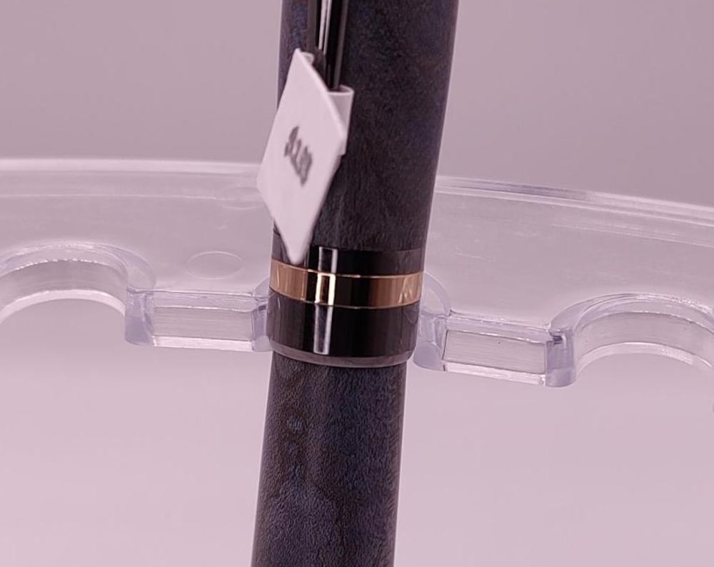 Elite II Fountain Pen, Gold nib in Lapis Blue Mable Burl